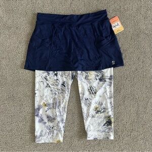 Sofibella Core UV Abaza‎ Skapri Skirt/Capri NAVY Feather Size XL
